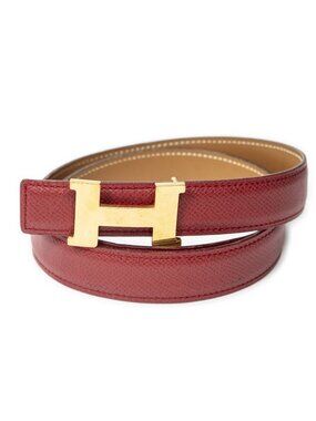Hermes Constance Belt 32 mm Red Tank Lechevel Leather
